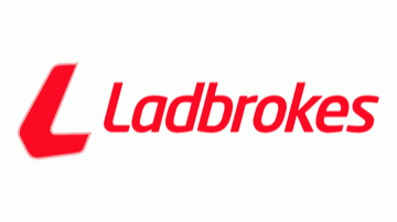 Logo Ladbrokes, sports betting site in the UK